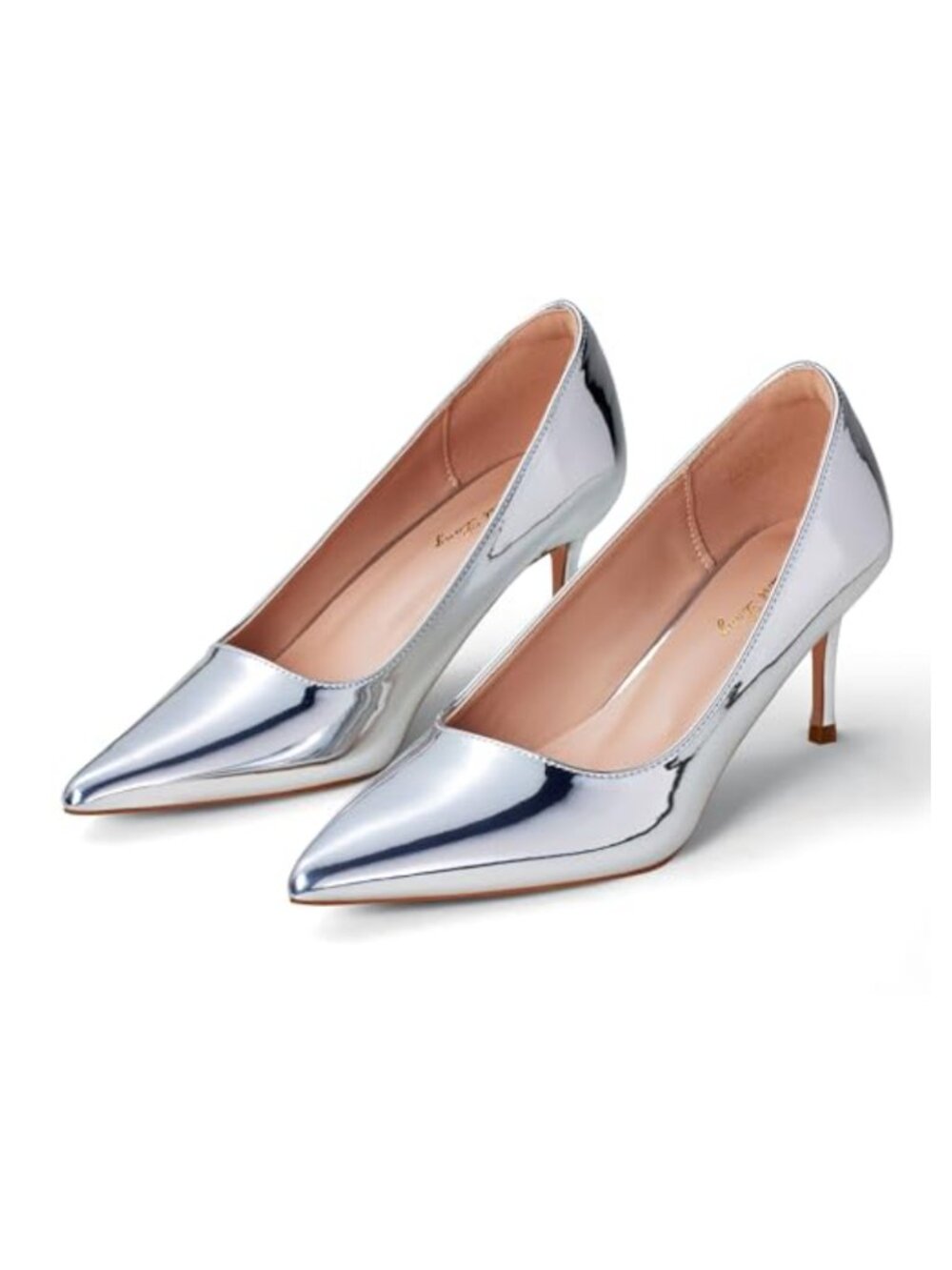 Kitten Heel Pumps 2.4 Inch Closed Pointed Toe Dressy Party Wedding
